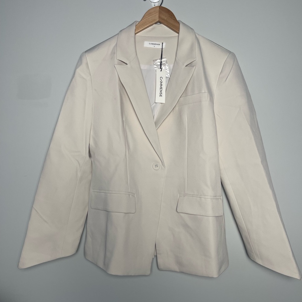 Commense | Ivory Single Button Front Blazer Jacke… - image 2